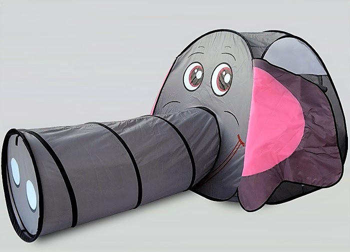 Elephant Play Tents Pipeline Crawling Tunnel Toy Pop Up House for Children Outdoor Fun
