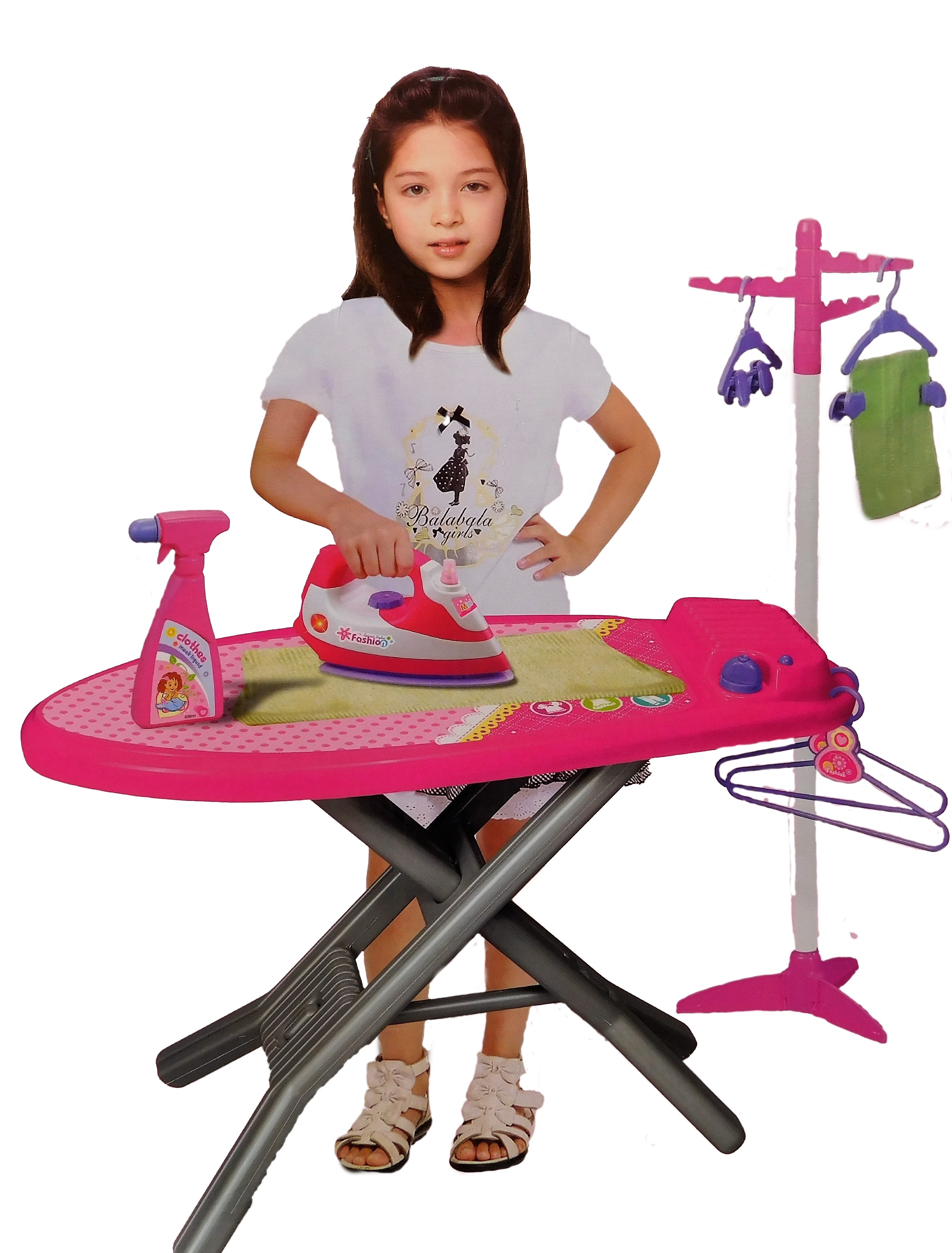 Children S Toy Pretend Play Iron And Ironing Board With Laundry